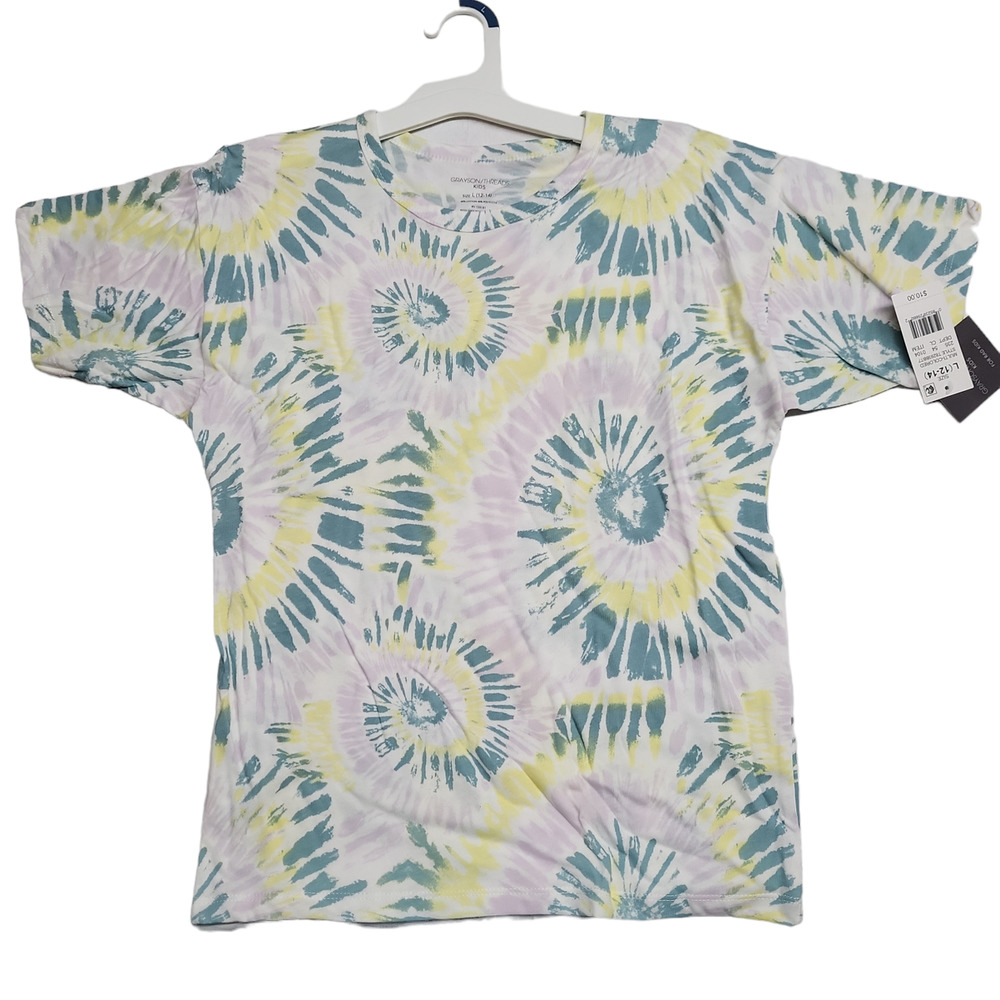 🍑  Grayson Threads Kids Short Sleeve Crew Neck Tie Dye T-Shirts Sz L 12/14 NWT